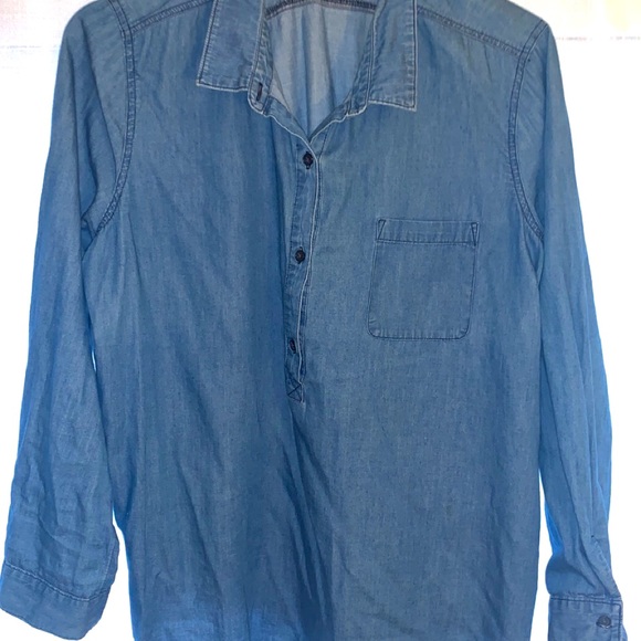 Denim quarter button up - Picture 1 of 6